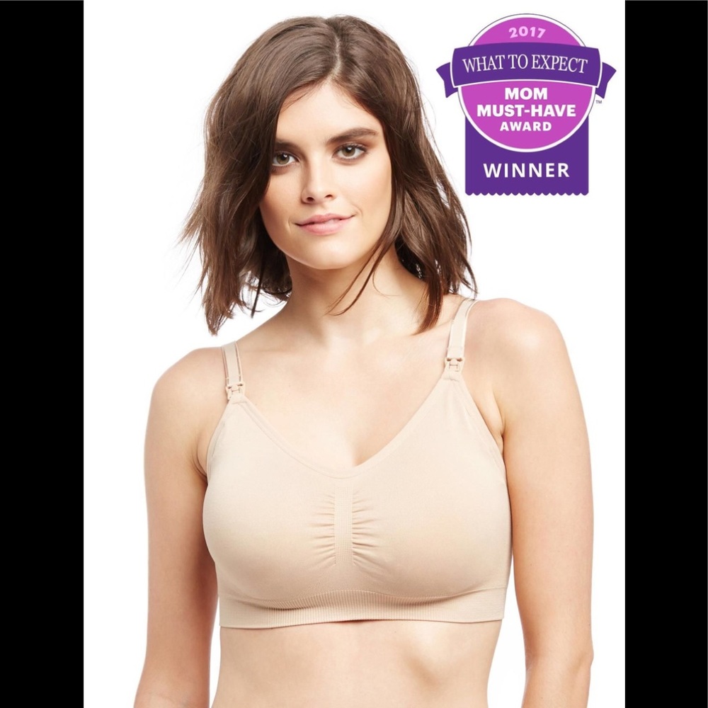 Motherhood Maternity Nursing Bra Nude Seamless Full Bust Large - Picture 2 of 6